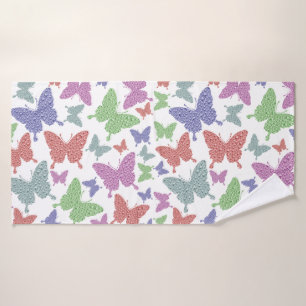 De heldere Badhanddoek van de Vlinders van