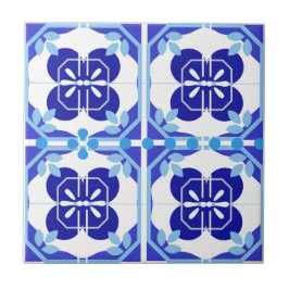 De heldere blauw-marine-azulejos-stijl tegeltje