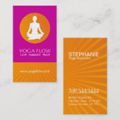 De heldere en Moderne Visitekaartjes van de Yoga (Voorkant / Achterkant)
