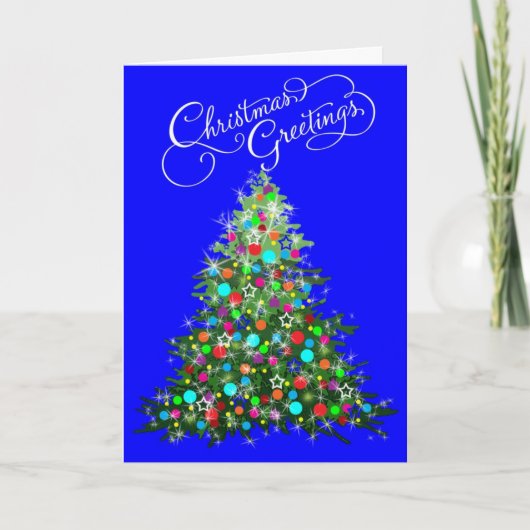 De heldere Glanzende Kaart van de Kerstboom (Voorkant)