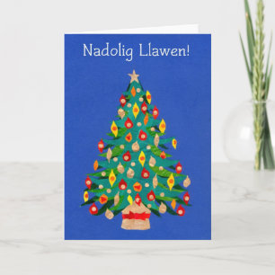 De heldere Kaart van de Kerstboom, Welse Groet