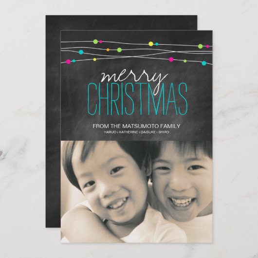 De heldere Kaarten van de Foto van Kerstmis van (Voorkant / Achterkant)