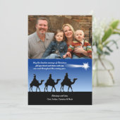 De heldere Kerstkaart van de Foto van de Ster (Staand voorkant)