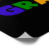 De Heldere Kleuren van de Oma van het best-est-Bes Poster (Hoek)