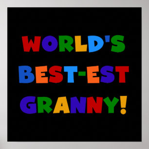 De Heldere Kleuren van de Oma van het best-est-Bes Poster