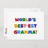 De Heldere Kleuren van Gramma van het Briefkaart (Voorkant / Achterkant)