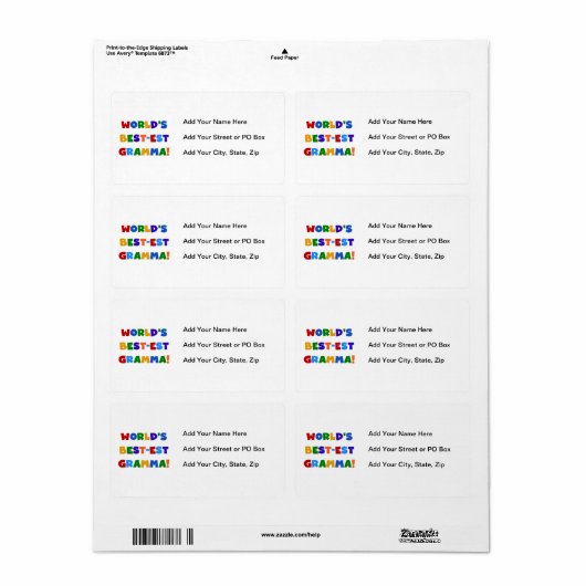 De Heldere Kleuren van Gramma van het Etiket (Full Sheet)