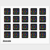 De Heldere Kleuren van Gramma van het Vierkante Sticker (Vel)