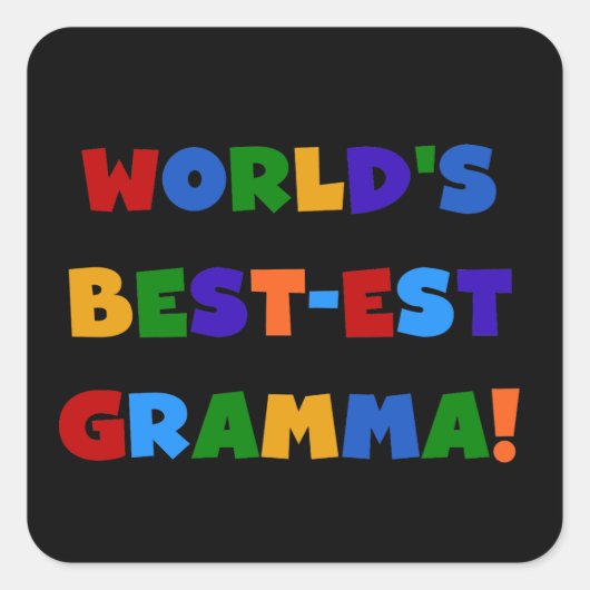 De Heldere Kleuren van Gramma van het Vierkante Sticker (Voorkant)