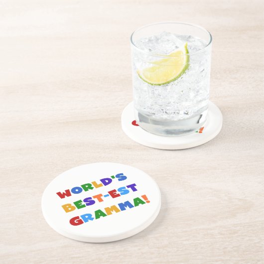 De Heldere Kleuren van Gramma van het Zandsteen Onderzetter (Zijkant)