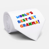 De Heldere Kleuren van Granma van het best-est-Bes Stropdas (Opgerold)