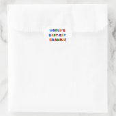 De Heldere Kleuren van Granma van het Hart Sticker (Tas)