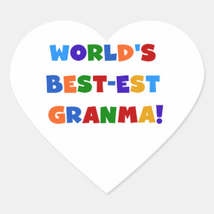 De Heldere Kleuren van Granma van het Hart Sticker