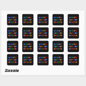 De Heldere Kleuren van Granma van het Vierkante Sticker (Vel)
