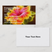 De heldere Kleurrijke Bloem van de Hibiscus Visitekaartje (Voorkant / Achterkant)