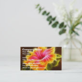 De heldere Kleurrijke Bloem van de Hibiscus Visitekaartje (Staand voorkant)