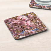 De heldere lentekleur van kersenbloesem bier onderzetter (Linkerzijde)