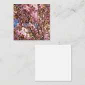 De heldere lentekleur van kersenbloesem vierkante visitekaartje (Voorkant / Achterkant)