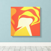 De heldere onbekende gele abstracte canvasprint canvas afdruk (Insitu (Houten vloer))