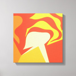 De heldere onbekende gele abstracte canvasprint canvas afdruk