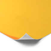 De heldere onbekende gele abstracte kunstprint poster (Hoek)