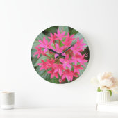 De heldere Roze Tropische Klok van de Muur van (Huis)