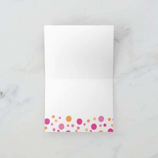 De heldere Roze Uil van het Baby Kaart (Binnen)