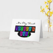 De heldere T-shirts en de Gift van het Moederdag Kaart (Gele Bloem)