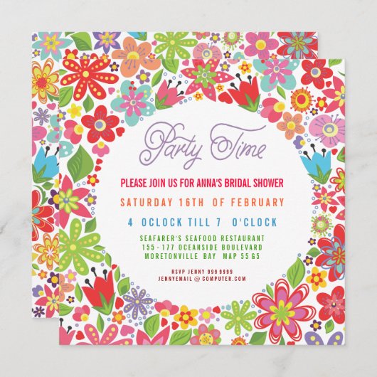 DE HELDERE UITNODIGING VAN HET VRIJGEZELLENFEEST (Voorkant / Achterkant)