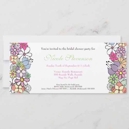 De heldere Uitnodiging van het Vrijgezellenfeest (Achterkant)