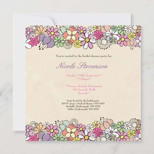 De heldere Uitnodiging van het Vrijgezellenfeest (Achterkant)