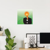 De helderste lamp in de afvalbak poster (Thuiskantoor)