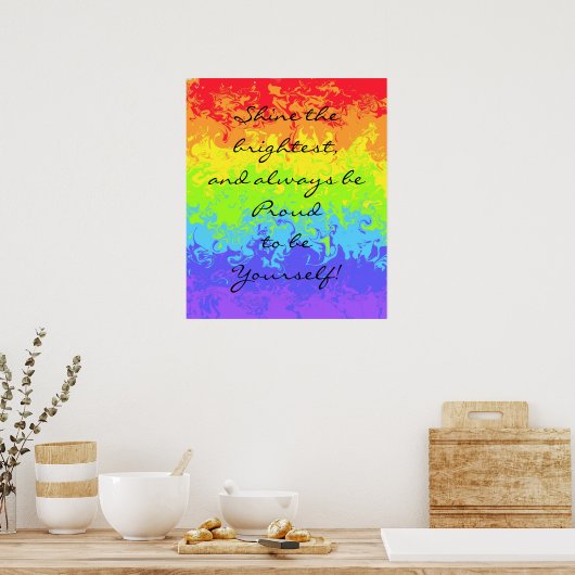 De helderste regenboogpride vormen poster (Keuken)
