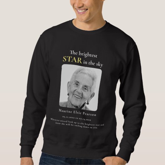 De helderste Star Photo Funeral Sweater (Voorkant)