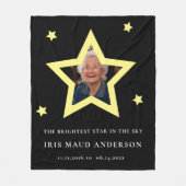 De helderste ster gedenkteken aandenken foto fleece deken (Voorkant)