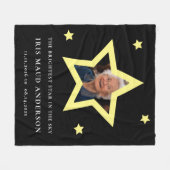 De helderste ster gedenkteken aandenken foto fleece deken (Voorkant (Horizontaal))