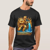 De heldhaftige brandweerman die vlammen temt t-shirt (Voorkant)