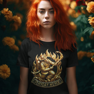 De heldhaftige brandweerman: Klaar om de vlammen a T-shirt