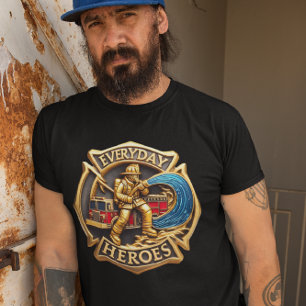 De heldhaftige brandweerman t-shirt