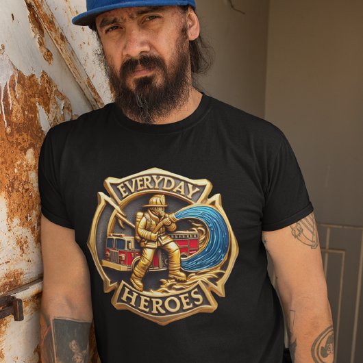 De heldhaftige brandweerman t-shirt