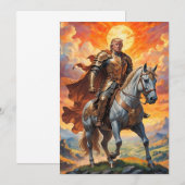 De heldhaftige Trump-strijder in een gouden wapenr Kaart (Voorkant / Achterkant)