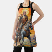 De heldhaftige Trump-strijder in een gouden wapenr Schort (Insitu)