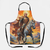 De heldhaftige Trump-strijder in een gouden wapenr Schort (Voorkant)