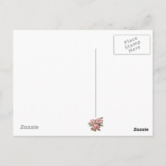 De hele aarde lacht in een tuin - Picket Fence Briefkaart (Achterkant)