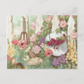 De hele aarde lacht in een tuin - Picket Fence Briefkaart (Voorkant)