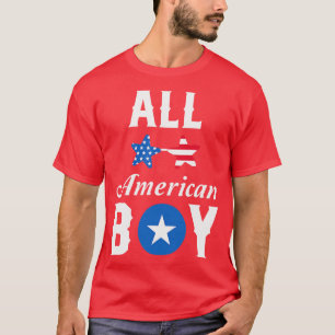 De hele Amerikaanse jongen op 4 juli T-shirt