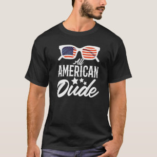 De hele Amerikaanse kerel van 4 juli familie die s T-shirt