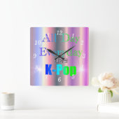 De hele dag alledaagse K-Pop wandklok (Huis)