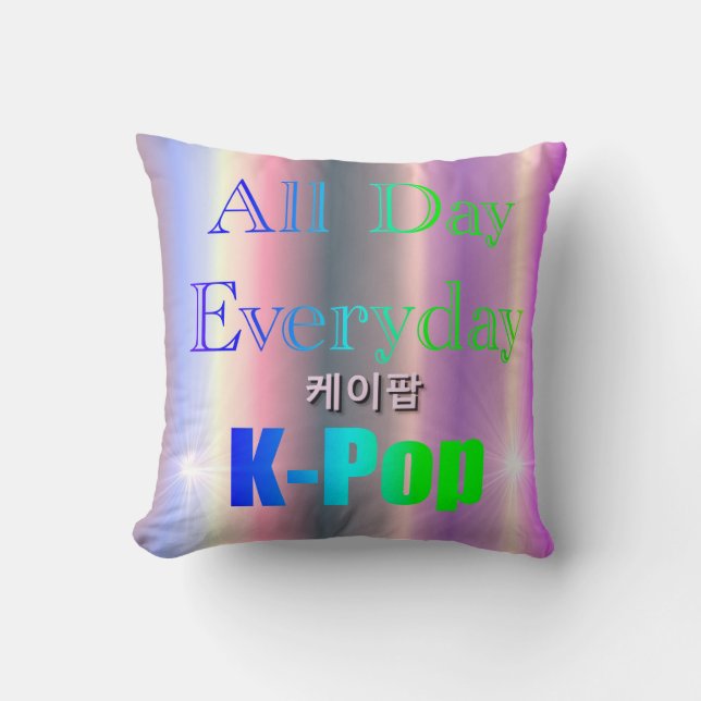 De hele dag dagelijkse K-Pop Kussen (Voorkant)