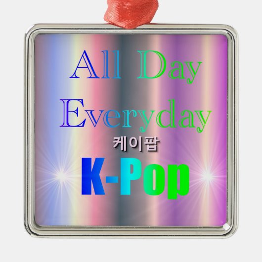 De hele dag dagelijkse K-Pop Metalen Ornament (Voorkant)